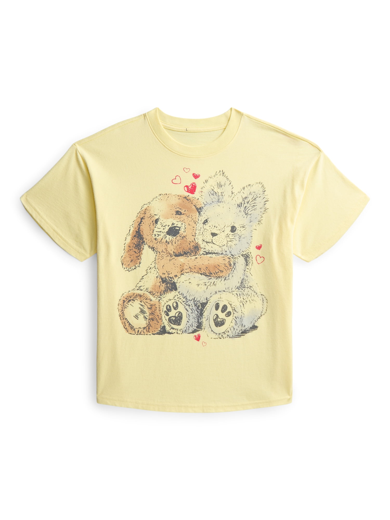 Weekend Academy Girls Oversized Graphic Tee with Short Sleeves, Sizes 4-18