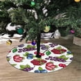 thumbnail image 2 of FMSHPON Berries Pattern Xmas Christmas Tree Skirt Stand Mat for Holiday Party Decoration Indoor Outdoor 36 inches, 2 of 3