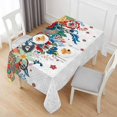 thumbnail image 6 of Bohemian Floral Table Cloth Waterproof Tablecloths, Retro Abstract Flowers Boho Ethnic Tablecloth Dining Table Cover for Kitchen Party Tabletop Outdoor, Rectangle Tablecloth 60x120 Inch, 6 of 9