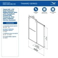 thumbnail image 2 of Tanaro 60" x 76" Semi-Frameless Sliding Shower Door with CrystalTech Treated 5/16" Tempered, Clear Glass, Polished Chrome Hardware, SKU: DSD-3416-224-CH, 2 of 4