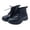 Black, variant on Women's Rain Boots Solid Color Round Toe Heel Platform Ankle Boots Fashion Cross Lace Up Thick Heel Booties Outdoor Shoes (Brown, 7)