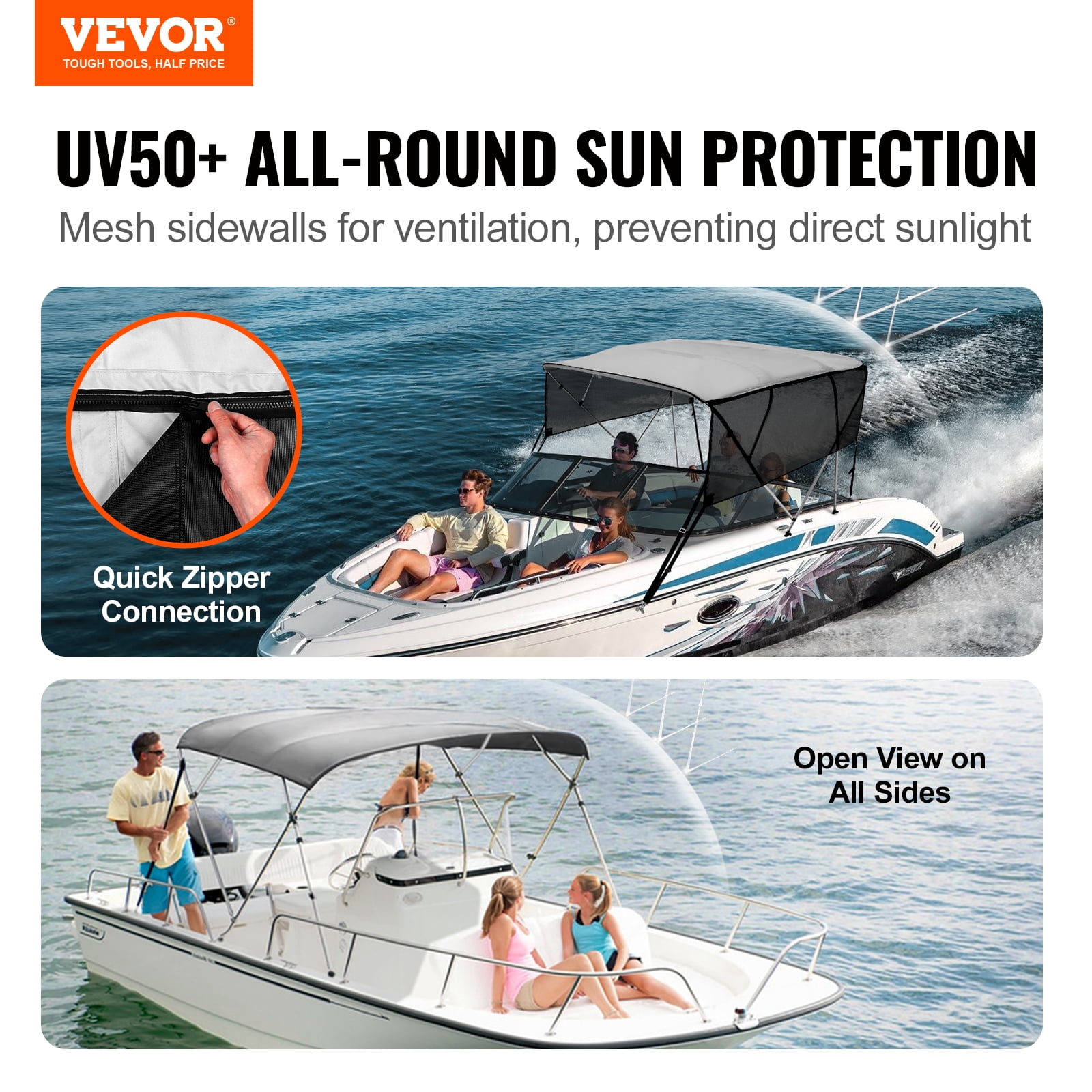 Amazon.com: 4 Bow Bimini Top Replacement Canvas for Boat
