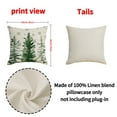 thumbnail image 2 of Christmas Pillowcases 18x18 Set of 4 Cute Xmas Tree  Pillow Cases Linen Cushion Cover Christmas Decorations for Home Bed Couch, 2 of 8
