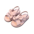 thumbnail image 4 of Herrnalise Toddler Shoes Baby Girls Cute Fashion Solid Color Bow Non-slip Soft Sole Beach Sandals toddler clothes, 4 of 9