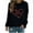 Black, variant on CFLVAEK Valentines Day Shirts Women Funny Love Heart Print T Shirts Comfy Long Sleeve Holiday Tshirts Loose Fitted Crewneck Tops Valentine's Day Gifts for Women XL