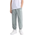 thumbnail image 4 of DJDLJWCJ Boys Athletic Sweatpants Quick Dry Mesh Loose Fit Sports Joggers Pants Elastic Waist Side Pocket Baggy Panst Green Size 4T, 4 of 8