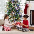 thumbnail image 5 of Best Choice Products 7.5ft Pre-Lit Flocked Slim Aspen Noble Fir Christmas Tree w/ 2,136 Branch Tips, 400 LED Lights, 5 of 7
