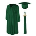 thumbnail image 3 of Class Act Graduation Adult Unisex Shiny Graduation Cap and Gown with Matching Tassel and Gold Charm, X-Large, Navy, Cap & Gown, 3 of 8