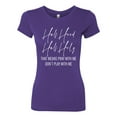 thumbnail image 2 of Half Hood Half Holy Pray With Me Womens Slim Fit Junior Tee, Purple Rush, X-Large, 2 of 3