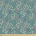 thumbnail image 1 of Leaves Fabric by the Yard Upholstery, Ornamental Nature Design with Petals on the Stalks Oriental Flowers Pattern, Decorative Fabric for DIY and Home Accents, Multicolor by Ambesonne, 1 of 5