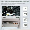 thumbnail image 4 of 2 Packs Car Glasses Holder Universal Car Visor Sunglasses Holder Clip Leather Eyeglasses Hanger and Ticket Card Clip Eyeglasses Mount for Car, 4 of 7