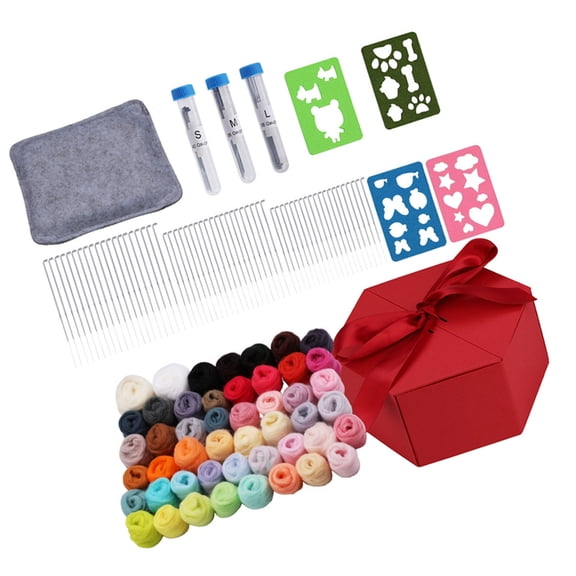 Needle Felting Tool Wool Roving Set Needle Felting Set with Felting Tool