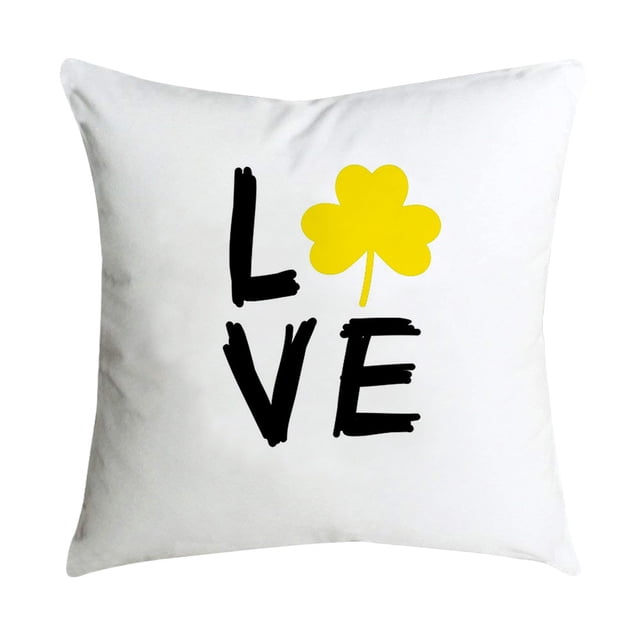 Housse de Coussin Jeté Feuille d'Ananas Jaune pour Canapé Voiture Taille Décoration Maison