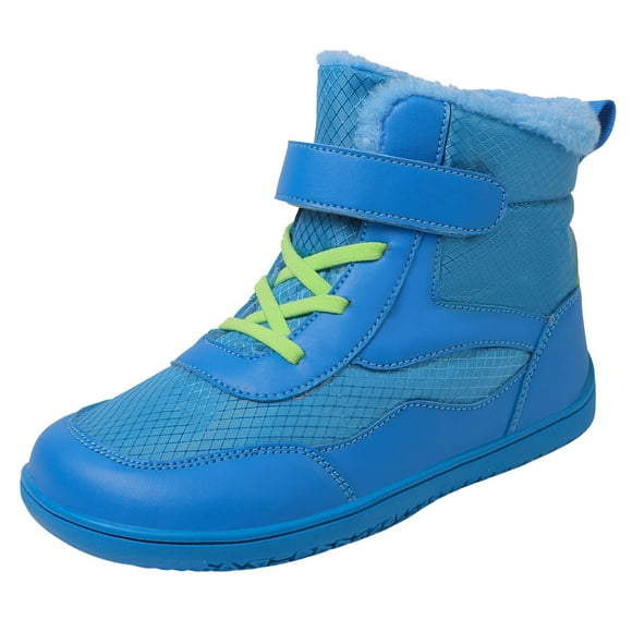 Kogui Toddler Hiking Boots for Boys Toddler Snow Boots Boys Girls Winter Cold Weather Waterproof Non Slip Warm Shoes for Little Kids Size 10.5 (Blue,Little Kids 10.5)