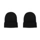 thumbnail image 4 of Qarigey Beanie Hats Gorros de punto Otoño Skullcap Candy Color Thermal Trendy Manga Accesorios para el cabello para deportes al aire libre Negro 2piezas, 4 of 6