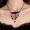 02 Black Red 6625, variant on Simple Personality Exaggerated Style Snake Bone Necklace