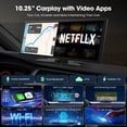 thumbnail image 3 of LAMTTO 10.25" Wireless CarPlay & Android Auto Built-in Video Apps, Backup Camera, Split Screen Display, 1920*720P Car Stereo Dual WiFi Bluetooth, OTA, FM/AUX, 3 of 11