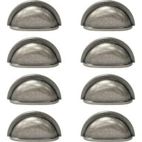 Mascot Hardware Shell 3 In. (76Mm) Antique Pewter Cup Drawer Pull - Pack of 8