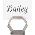thumbnail image 3 of DII Decorative Geometric Napkin Ring Set, Place Card Holder Brass, 6 Count, 3 of 8