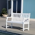 thumbnail image 2 of VIFAH Atlantic Painted 5 Foot Acacia 3 Seater Outdoor Bench, Baltic White, 2 of 7