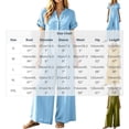 thumbnail image 3 of TOUMENY Spring Fall Jumpsuits for Women Wide Leg V Neck Button Front Jumpsuit Casual Loose Vacation Travel Lounge Romper Light Blue S, 3 of 7