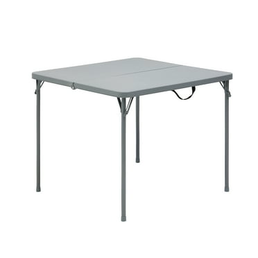 Mainstays 34" Square Resin Fold-in-Half Table, Gray