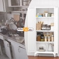 thumbnail image 3 of 65"H Metal Storage Cabinet Kitchen Pantry Cabinet With Adjustable Shelves for Kitchen,Living Room,Dining Room,Office,Black, 3 of 8