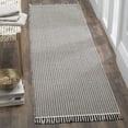 thumbnail image 3 of SAFAVIEH Montauk Patton Geometric Cotton Runner Rug, Ivory/Black, 2'3" x 22', 3 of 6