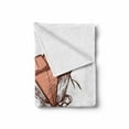thumbnail image 2 of Hope Soft Flannel Fleece Throw Blanket, Hands Holding an Origami Crane with a Miracles Happen Everyday Words, Cozy Plush for Indoor and Outdoor Use, 50" x 60", Pale Orange Brown White, by Ambesonne, 2 of 6