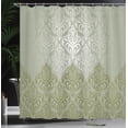 thumbnail image 3 of Ambesonne Vintage Shower Curtain, Medieval Victorian Pattern, 69"Wx84"L, Pale Olive, 3 of 4