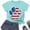 Blue, variant on BRGZLK American Flag Patriotic Shirt For Toddler Kids Funny Graphic Cotton T-Shirt Boys Girls Cute Round Neck Soft Short Sleeve Top Black 5-6 Years