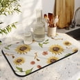 thumbnail image 3 of Washable Rubber Sunflower Cute Floral Dish Drying Mats for Kitchen Counter Home Large Coffee Bar Pad Accessories and Decor for Utensils Stemware 19.5''x12'', 3 of 7