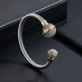 thumbnail image 3 of Mytys Cable Wire Cuff Bangles Retro Antique Bracelet Christmas Gift Bangle for Women, 3 of 5