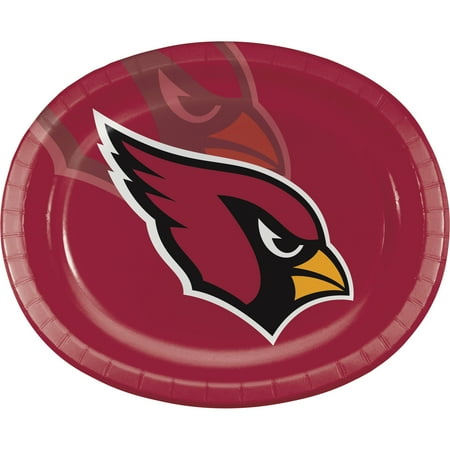 - Arizona Cardinals Oval Plates, 8-Pack