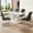 Table+Black Chairs*4, variant on JUFU Dining Table Set for 6, 63'' White Faux Marble Dining Table with 6 Chairs, Modern Dining Room Table Set with PU Upholstered Chairs, Sturdy and Easy Assembly