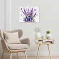 thumbnail image 3 of Purple Floral Wall Art for Living Room,Lavender and Butterfly in Vase on Farmhouse Wood Canvas Wall Art Country Flower Plant Framed Wall Art for Bedroom Bathroom Home Wall Decor,12L X 16W inches, 3 of 6