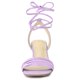 thumbnail image 2 of Sandalias De Tacón De Aguja Con Cordones Arriba Punta Abierta Para Mujer Morado claro 37, 2 of 6