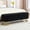 Black, variant on Storage Ottoman Bench, 63" Velvet End of Bed Bench Bedroom Bench King Size with Golden Metal Legs, Upholstered Storage Bench for Bedroom Living Room Entryway and Window, Orange