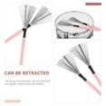 thumbnail image 2 of Shisuyan Percussion Brush Pink Steel 2Pcs 13.8In Cylindrical Handle, 2 of 8