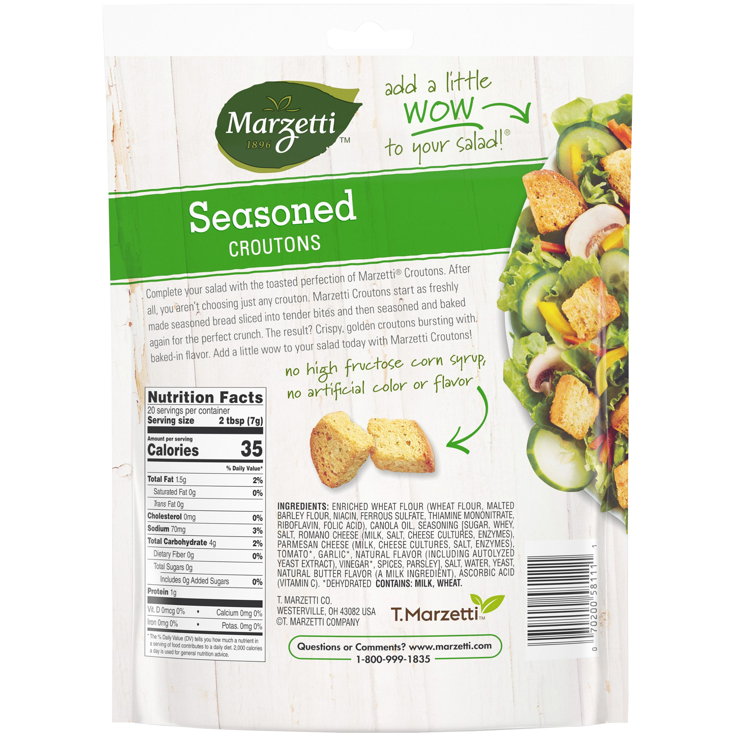 Marzetti Seasoned Croutons, 5 oz. Bag; Toppings for Salads & Soups - image 2 of 7