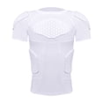 thumbnail image 1 of Breezora Sports Compression Shirt with Padded Chest Shoulder Back Guard for Football Basketball Baseball Training XXL Size White, 1 of 8