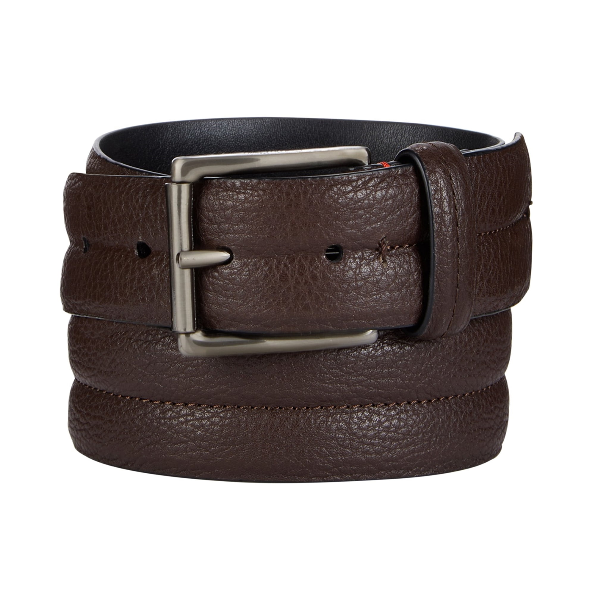 Calvin Klein Calvin Klein Mens Pebble Leather Belt, Brown, 36