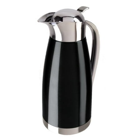 - Oggi Clarisa Satin Finish Stainless Steel 54 Ounce Thermal Vacuum Carafe, Black