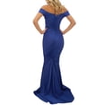 thumbnail image 3 of Liacowi Women's Elegant Off Shoulder Split Long Formal Party Dress Evening Gown, 3 of 9
