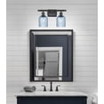 thumbnail image 2 of 516-2W-BK-G559-5BL Innovations Lighting Bridal Veil - 2 Light Bath Vanity-10 Inch Tall and 15 Inch Wide-Matte Black Finish-Princess Blue Glass Color, 2 of 3