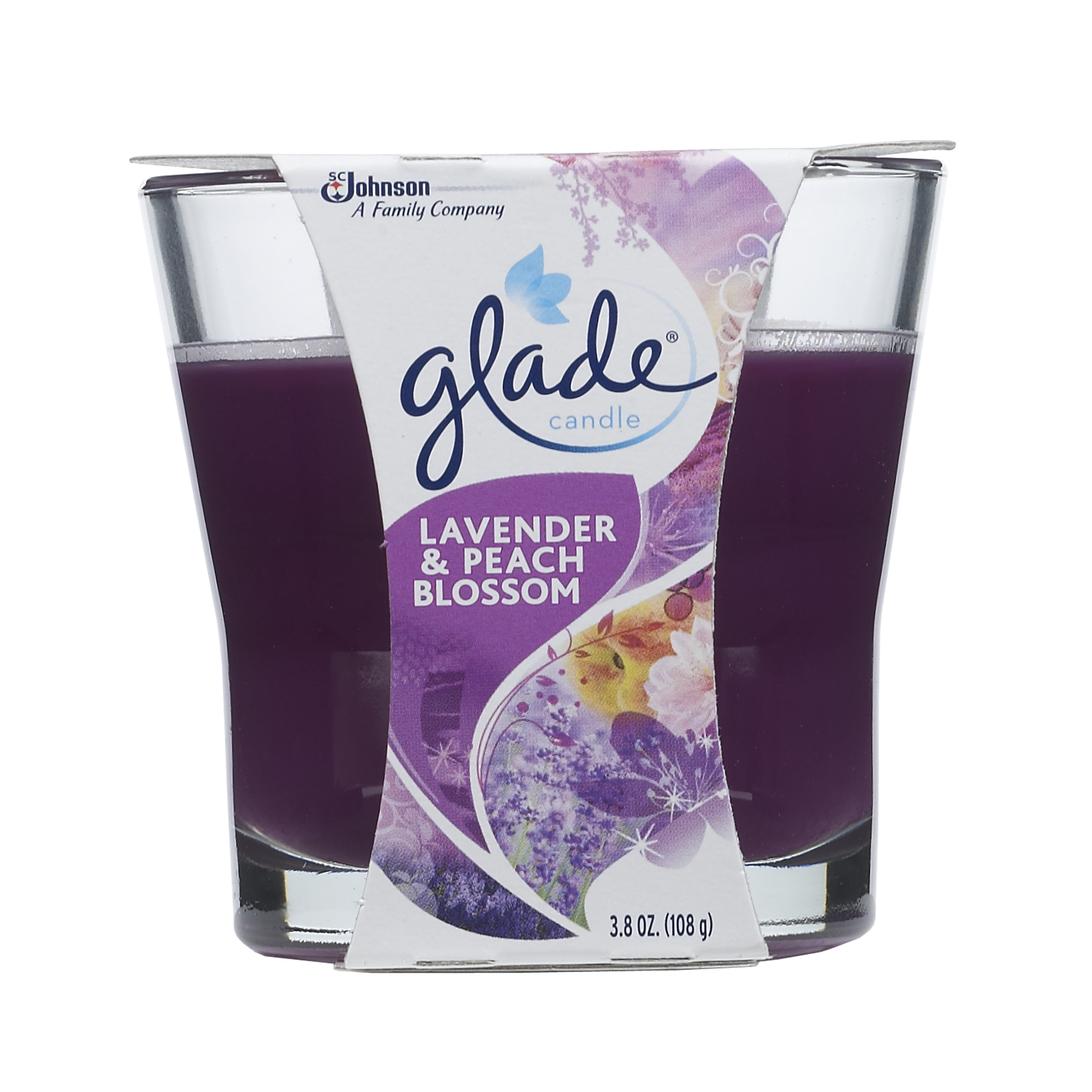 Glade Candle, Lavender & Peach Blossom, 3.8 oz.
