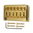 thumbnail image 2 of Tachiuwa Guitar Tailpiece with Rigid Chrome Metal Bridge with Screw Key Electric Guitars Gold, 2 of 7