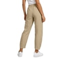 thumbnail image 6 of FengLS Womens Casual Pants Elastic High Waist Pants with Pockets Comfortable Lounge Trousers Solid Color Daily Sweatpants, 6 of 7