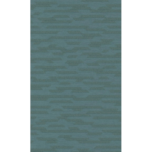 Blue Abstract Geometric Motif Printed Non Woven Non-Pasted Textured Wallpaper 57 Sq. Ft.