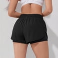 thumbnail image 5 of KPOPLK Women's 2 in 1 Butterfly Running Shorts High-Split Athletic Short High Waisted 3" Liner Workout Gym Short with Pockets Size L,Black, 5 of 8